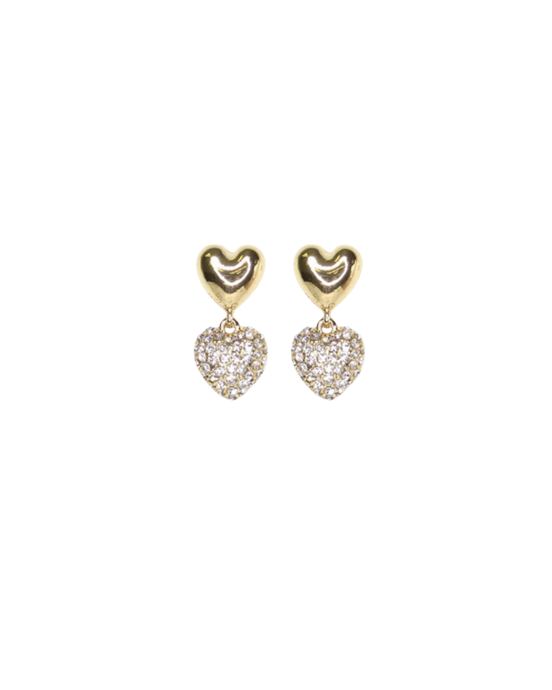 Clear Heart Earrings