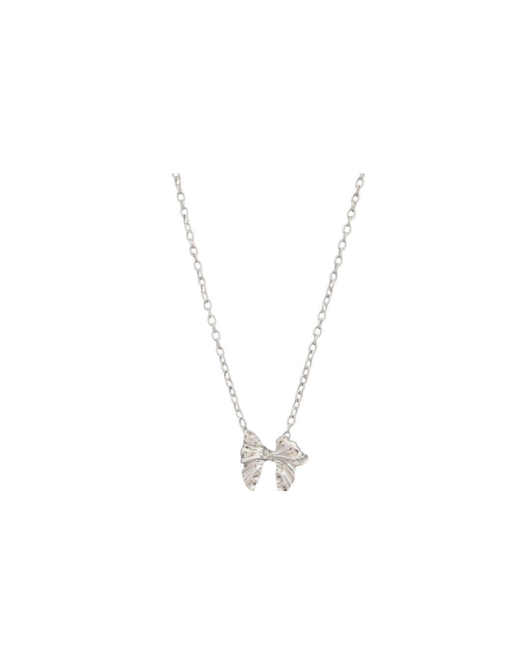 Silver Bow Necklace