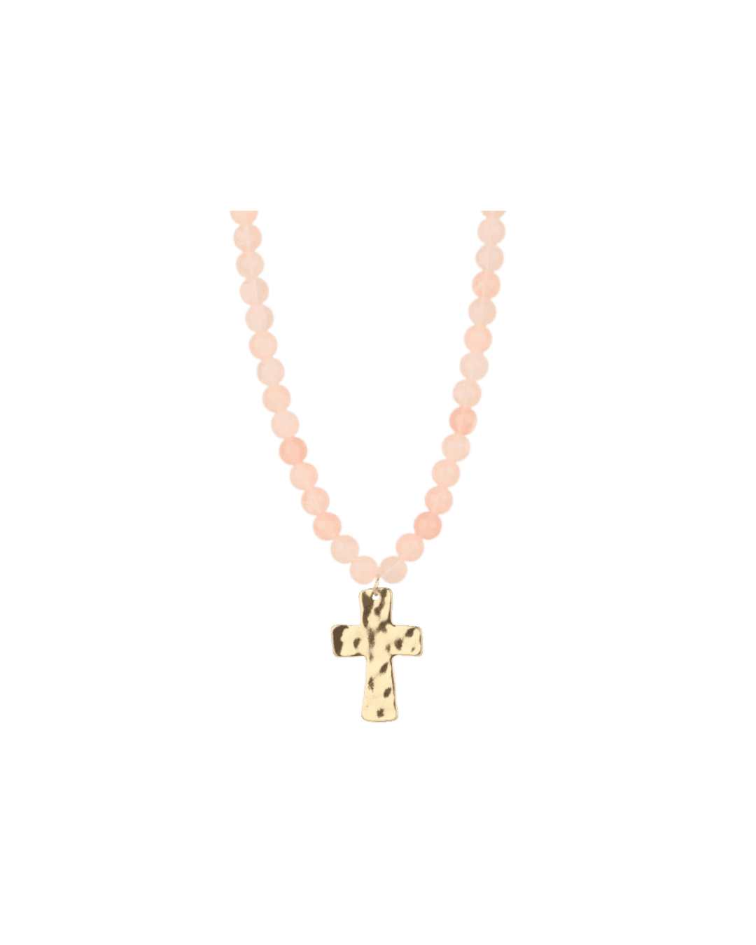 Pink Cross Necklace